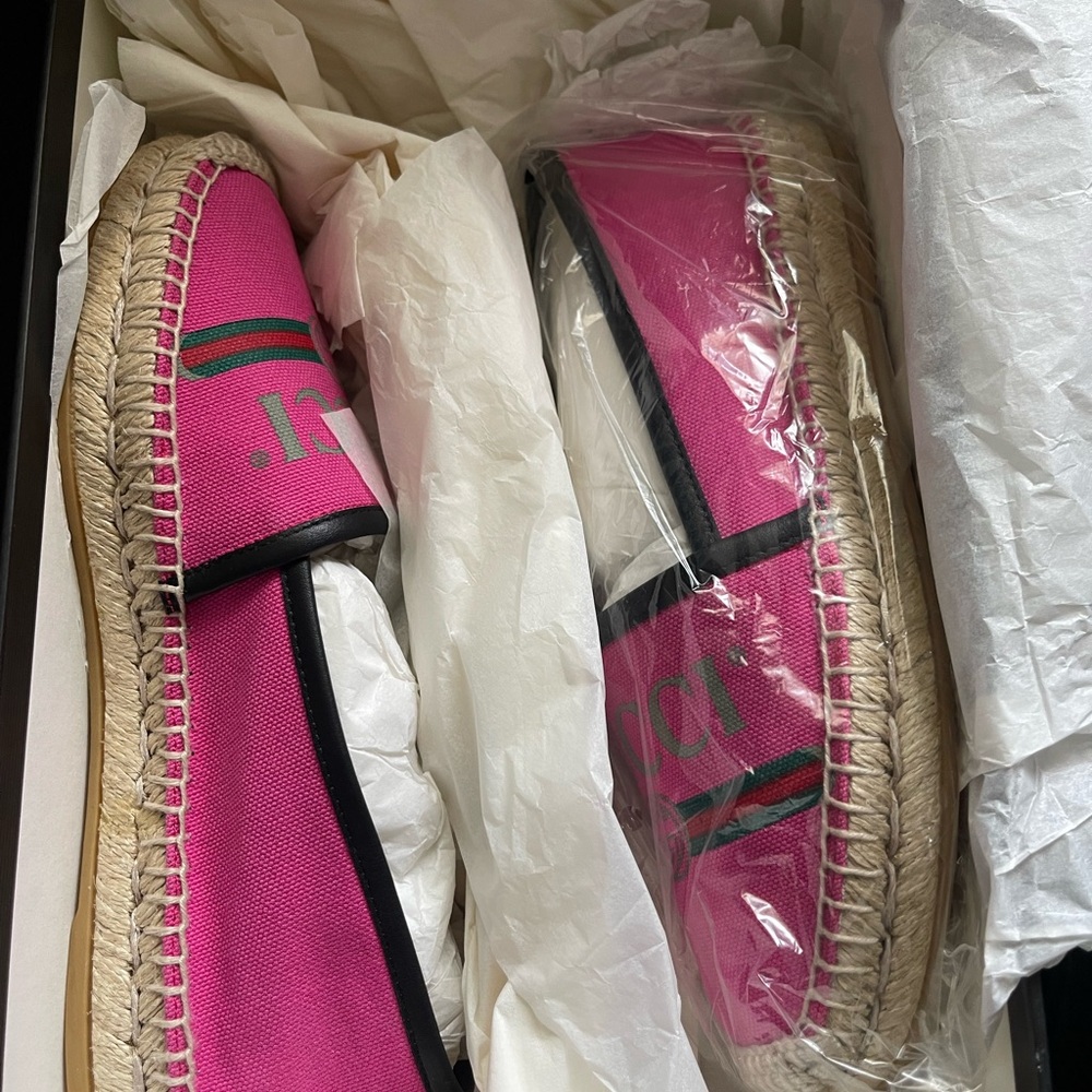 Gucci Canvas Logo Espadrilles